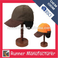outdoor 5 layers baseball cap with ear flaps reversible